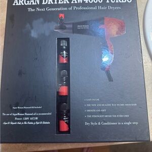 Argan Woman AW4000 Turbo Hair Dryer - Red and Black